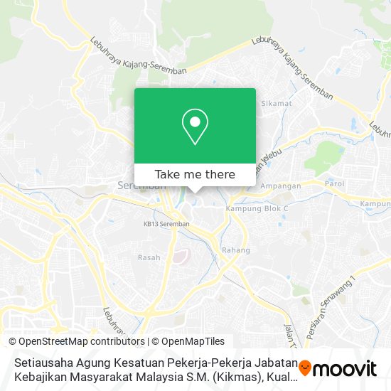 Peta Setiausaha Agung Kesatuan Pekerja-Pekerja Jabatan Kebajikan Masyarakat Malaysia S.M. (Kikmas)