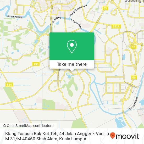 Klang Tasusia Bak Kut Teh, 44 Jalan Anggerik Vanilla M 31 / M 40460 Shah Alam map
