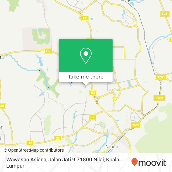 Peta Wawasan Asiana, Jalan Jati 9 71800 Nilai