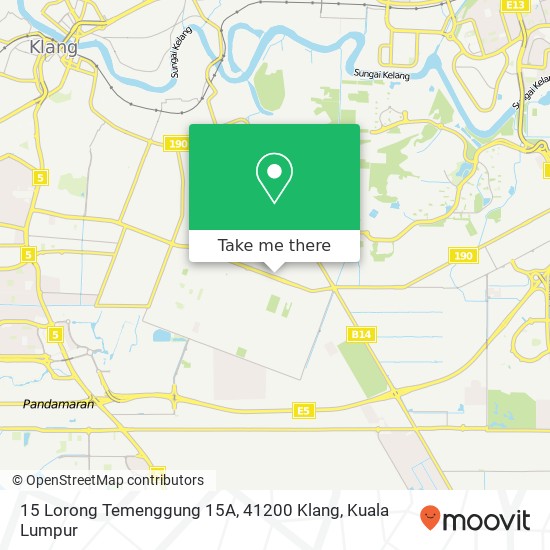 Peta 15 Lorong Temenggung 15A, 41200 Klang