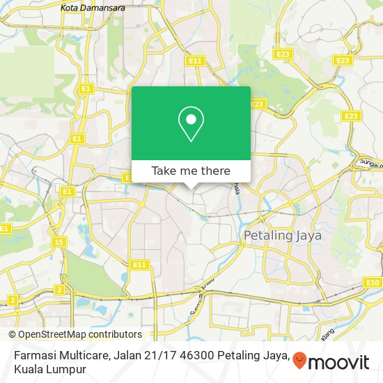 Farmasi Multicare, Jalan 21 / 17 46300 Petaling Jaya map