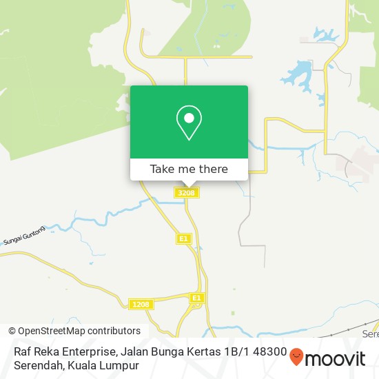 Peta Raf Reka Enterprise, Jalan Bunga Kertas 1B / 1 48300 Serendah