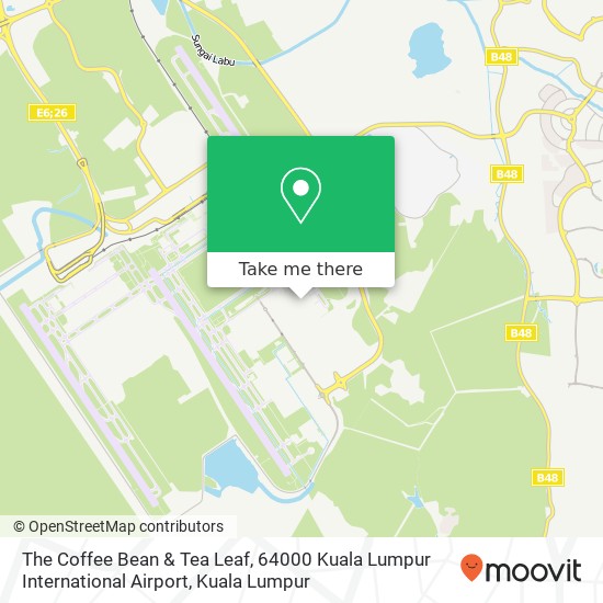 The Coffee Bean & Tea Leaf, 64000 Kuala Lumpur International Airport map