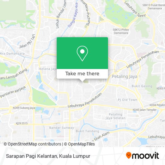 Peta Sarapan Pagi Kelantan