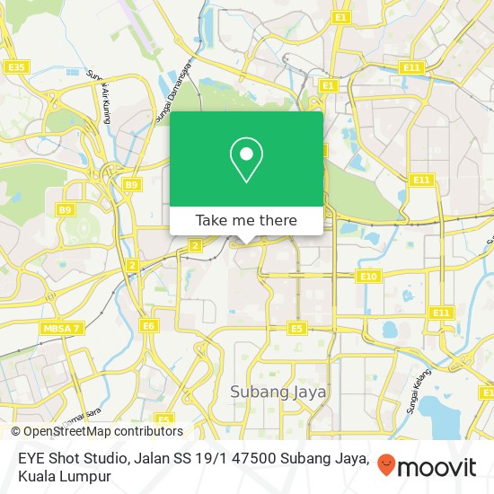 EYE Shot Studio, Jalan SS 19 / 1 47500 Subang Jaya map