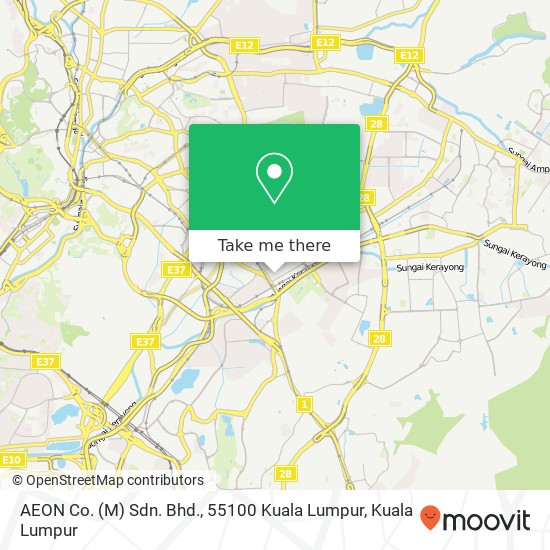 AEON Co. (M) Sdn. Bhd., 55100 Kuala Lumpur map