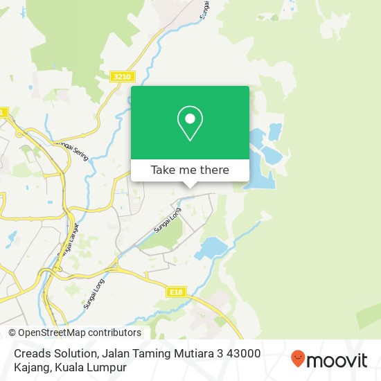 Creads Solution, Jalan Taming Mutiara 3 43000 Kajang map