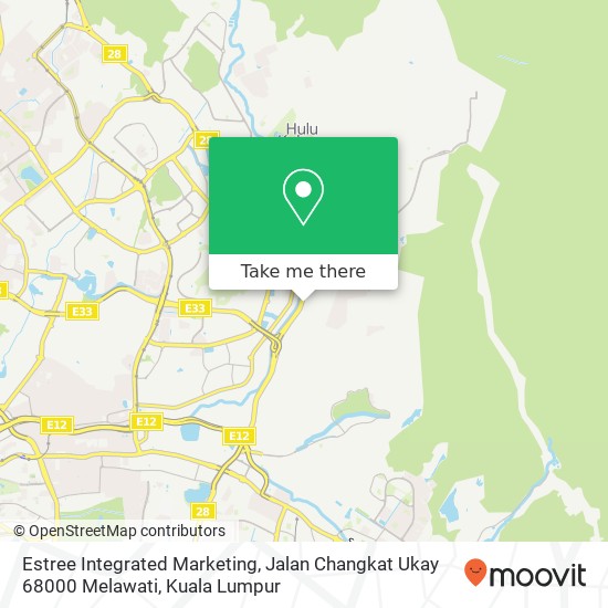 Peta Estree Integrated Marketing, Jalan Changkat Ukay 68000 Melawati