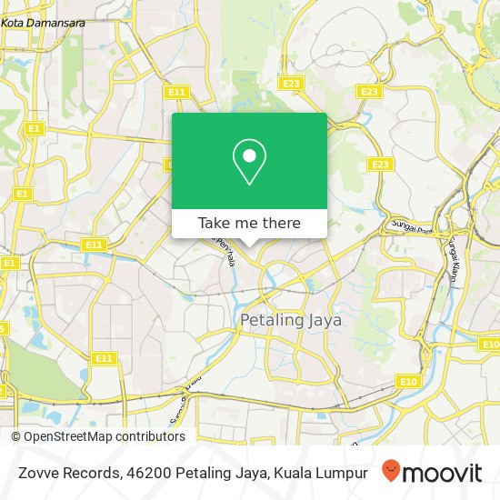 Zovve Records, 46200 Petaling Jaya map
