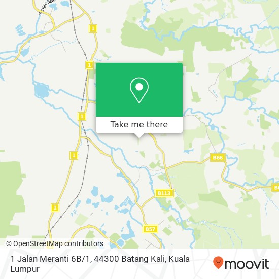 Peta 1 Jalan Meranti 6B / 1, 44300 Batang Kali