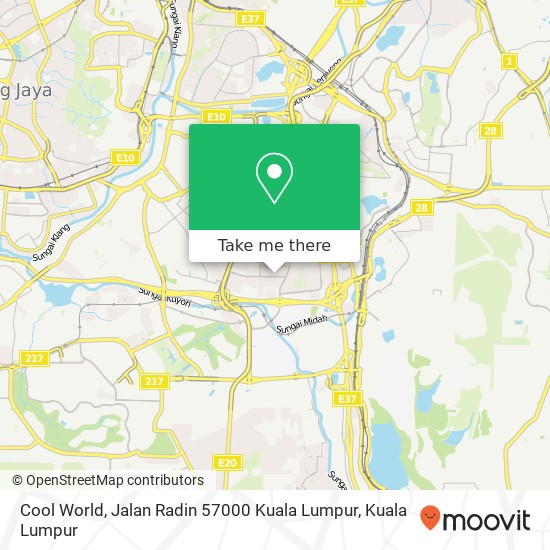 Peta Cool World, Jalan Radin 57000 Kuala Lumpur