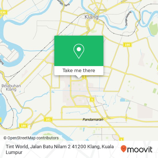 Tint World, Jalan Batu Nilam 2 41200 Klang map