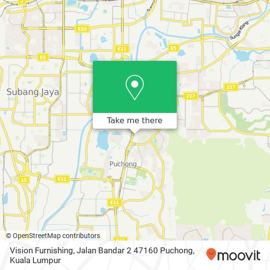 Vision Furnishing, Jalan Bandar 2 47160 Puchong map