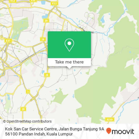 Kok San Car Service Centre, Jalan Bunga Tanjung 9A 56100 Pandan Indah map