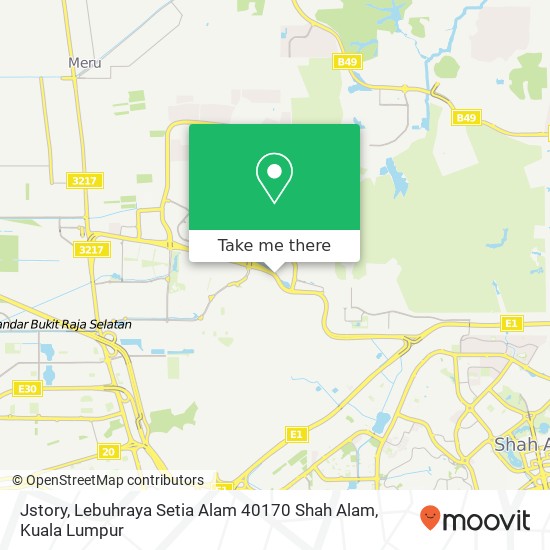 Peta Jstory, Lebuhraya Setia Alam 40170 Shah Alam