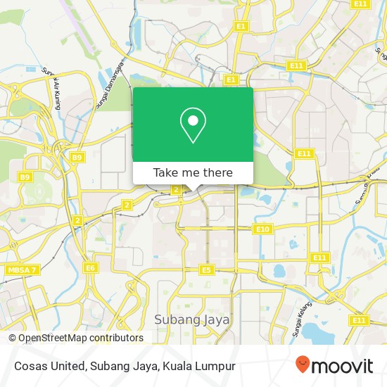 Cosas United, Subang Jaya map