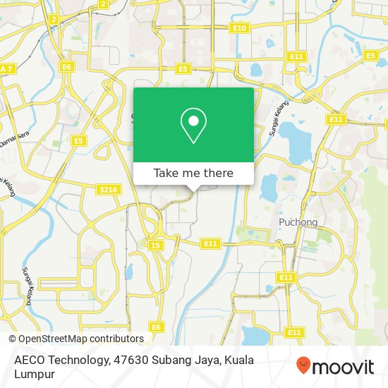 Peta AECO Technology, 47630 Subang Jaya