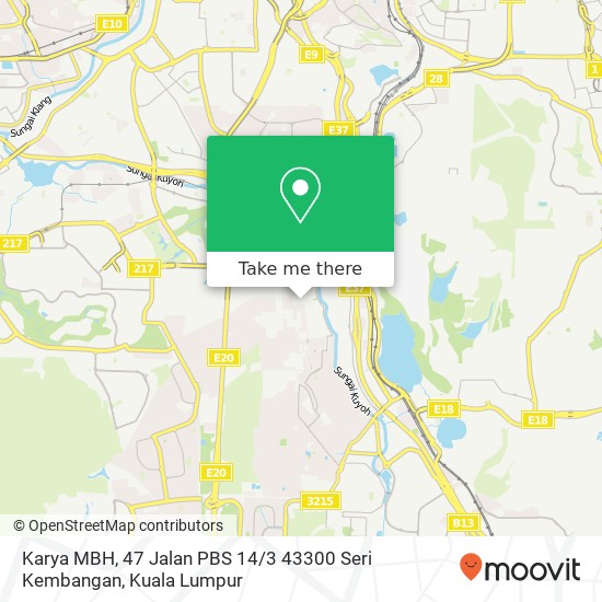 Karya MBH, 47 Jalan PBS 14 / 3 43300 Seri Kembangan map