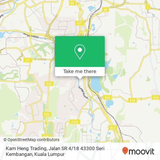 Kam Heng Trading, Jalan SR 4 / 18 43300 Seri Kembangan map