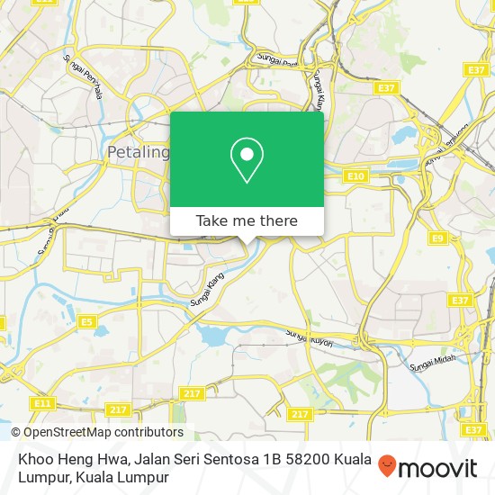 Peta Khoo Heng Hwa, Jalan Seri Sentosa 1B 58200 Kuala Lumpur