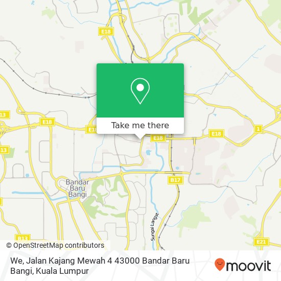 We, Jalan Kajang Mewah 4 43000 Bandar Baru Bangi map