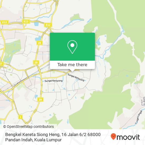 Bengkel Kereta Siong Heng, 16 Jalan 6 / 2 68000 Pandan Indah map