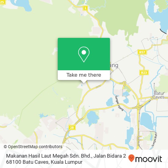 Peta Makanan Hasil Laut Megah Sdn. Bhd., Jalan Bidara 2 68100 Batu Caves