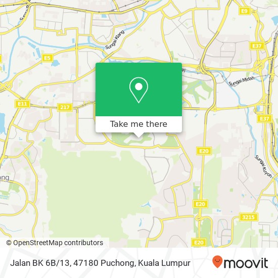 Peta Jalan BK 6B/13, 47180 Puchong