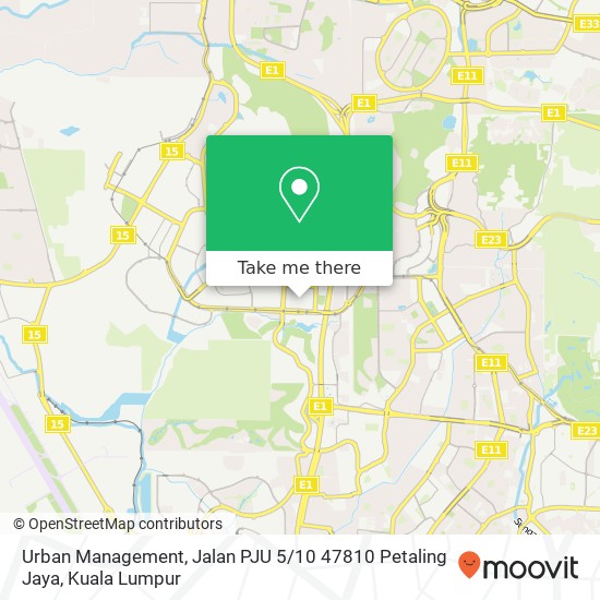 Urban Management, Jalan PJU 5 / 10 47810 Petaling Jaya map
