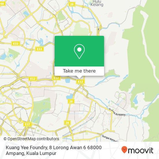 Kuang Yee Foundry, 8 Lorong Awan 6 68000 Ampang map