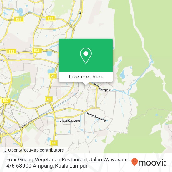 Four Guang Vegetarian Restaurant, Jalan Wawasan 4 / 6 68000 Ampang map