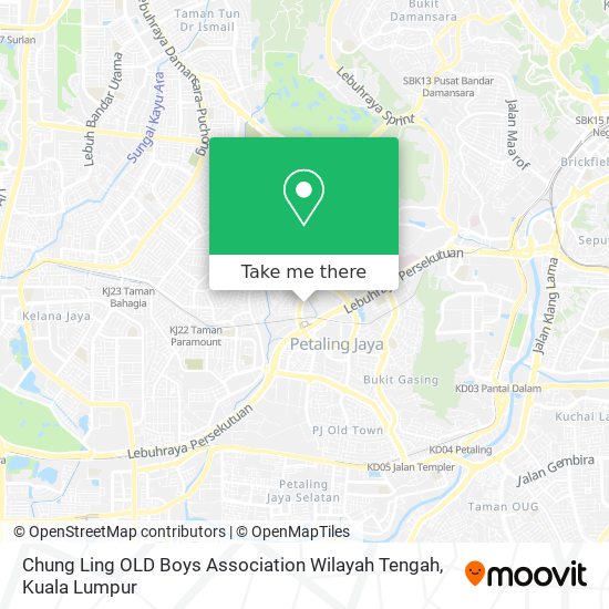 Peta Chung Ling OLD Boys Association Wilayah Tengah