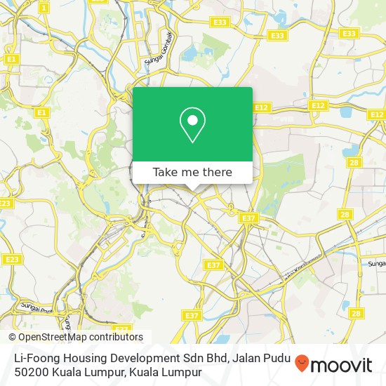 Li-Foong Housing Development Sdn Bhd, Jalan Pudu 50200 Kuala Lumpur map
