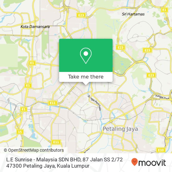 L.E Sunrise - Malaysia SDN BHD, 87 Jalan SS 2 / 72 47300 Petaling Jaya map