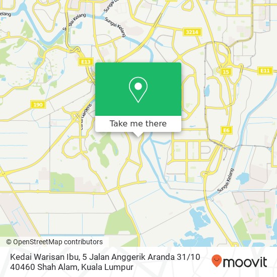 Kedai Warisan Ibu, 5 Jalan Anggerik Aranda 31 / 10 40460 Shah Alam map