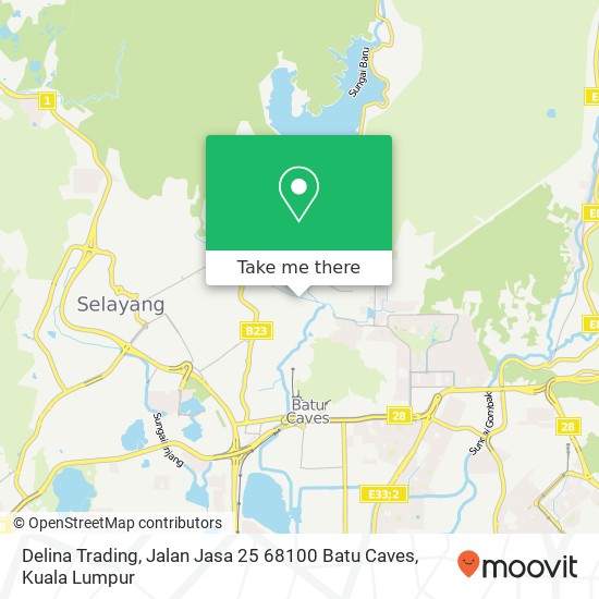 Peta Delina Trading, Jalan Jasa 25 68100 Batu Caves