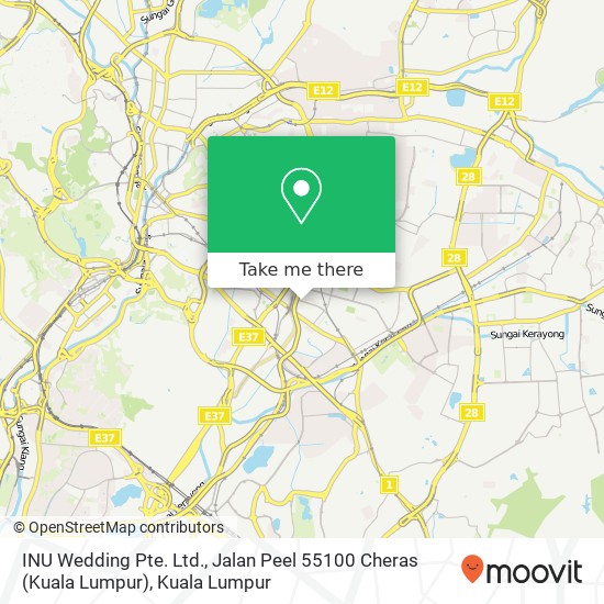 INU Wedding Pte. Ltd., Jalan Peel 55100 Cheras (Kuala Lumpur) map