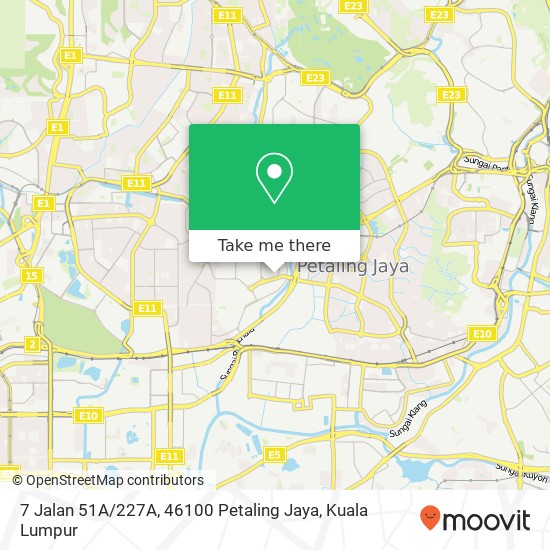 Peta 7 Jalan 51A / 227A, 46100 Petaling Jaya
