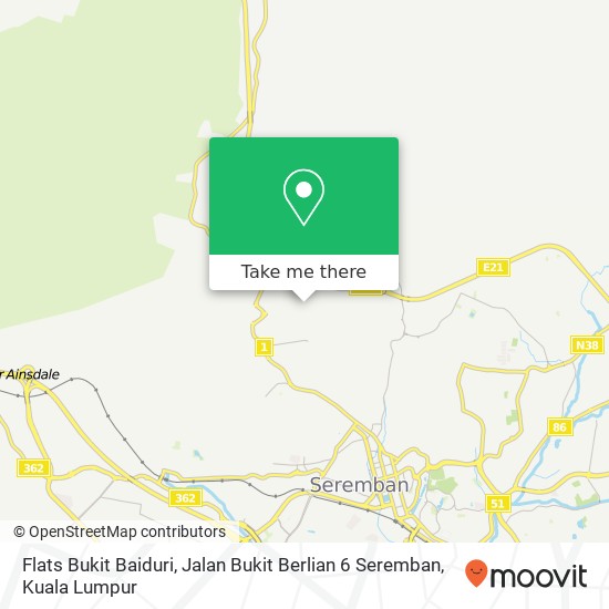 Flats Bukit Baiduri, Jalan Bukit Berlian 6 Seremban map