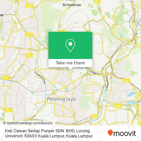 Kek Cawan Sedap Punyer SDN. BHD, Lorong Universiti 50603 Kuala Lumpur map