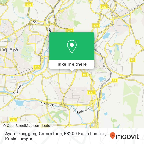 Peta Ayam Panggang Garam Ipoh, 58200 Kuala Lumpur