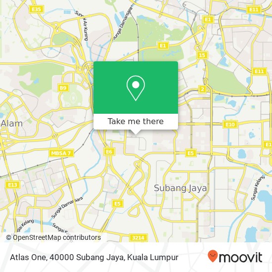 Peta Atlas One, 40000 Subang Jaya