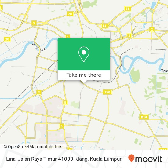 Peta Lina, Jalan Raya Timur 41000 Klang