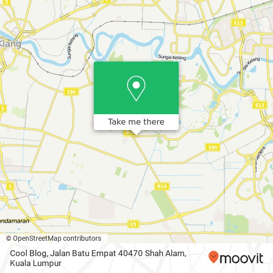 Peta Cool Blog, Jalan Batu Empat 40470 Shah Alam