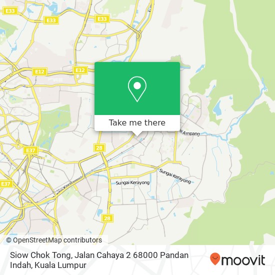 Peta Siow Chok Tong, Jalan Cahaya 2 68000 Pandan Indah