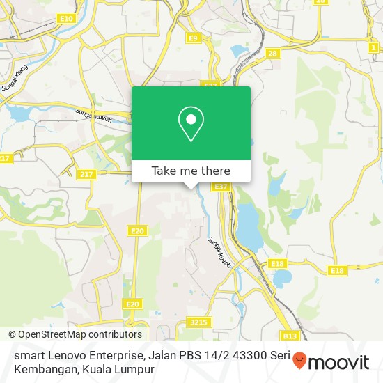 Peta smart Lenovo Enterprise, Jalan PBS 14 / 2 43300 Seri Kembangan