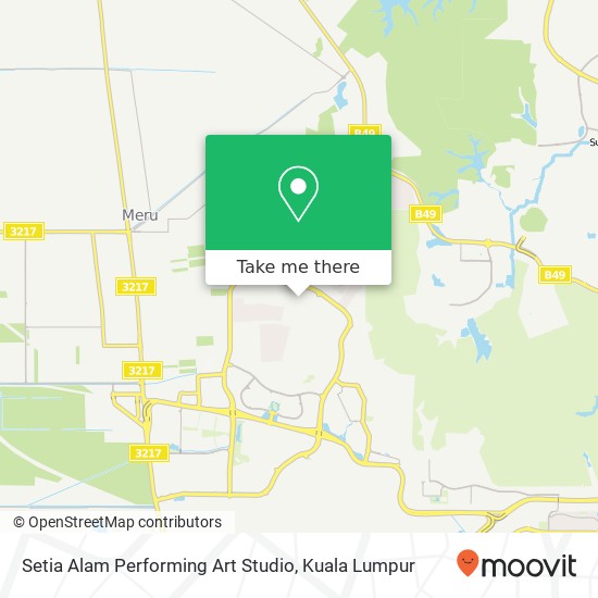 Setia Alam Performing Art Studio map