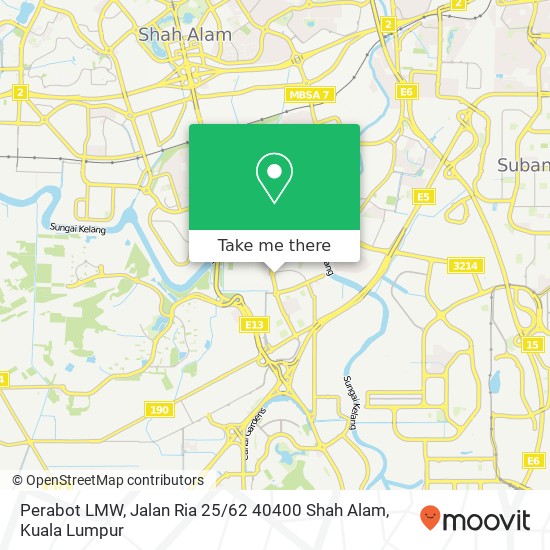 Perabot LMW, Jalan Ria 25 / 62 40400 Shah Alam map