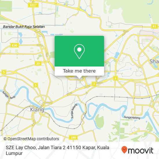 SZE Lay Choo, Jalan Tiara 2 41150 Kapar map