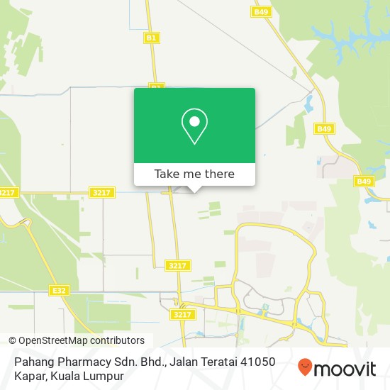 Pahang Pharmacy Sdn. Bhd., Jalan Teratai 41050 Kapar map